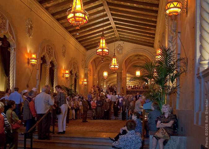 lobby organ played for audience